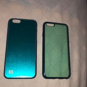2 blue cases